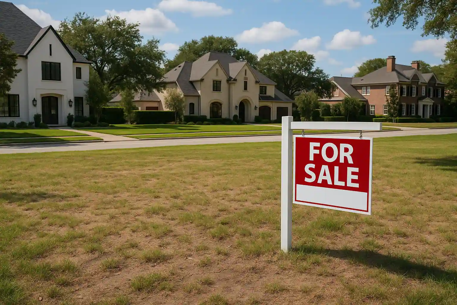 House for sale in suburban neighborhood